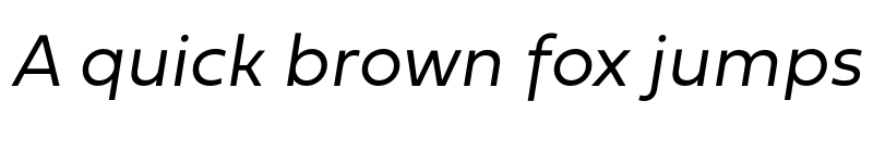 Preview of Fieldwork Italic Light font