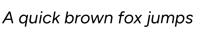 Preview of Figtree Italic font