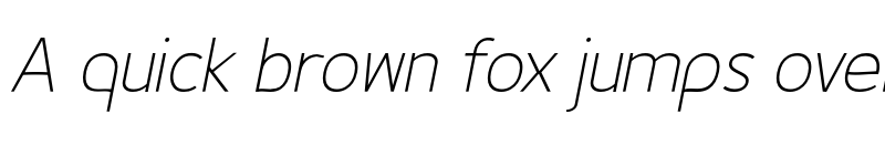 Preview of Fineness Pro ExtraLight Italic font