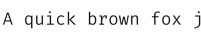Preview of Fira Code Light font