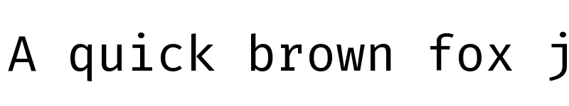 Preview of Fira Code Regular font