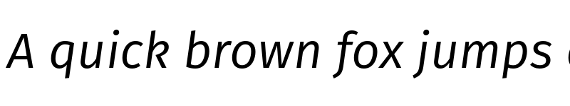 Preview of Fira Sans Book Italic font