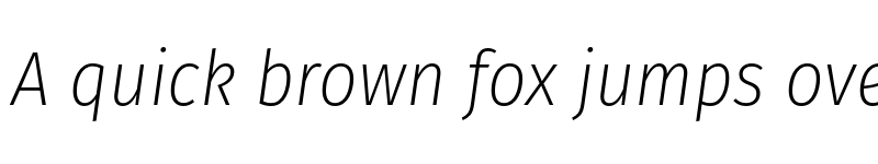 Preview of Fira Sans Condensed ExtraLight Italic font