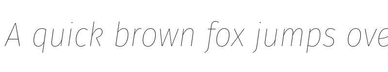Preview of Fira Sans Condensed Hair Italic font