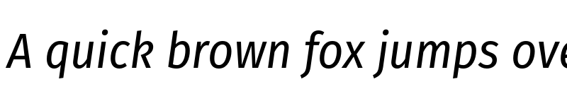 Preview of Fira Sans Condensed Italic font
