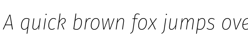 Preview of Fira Sans Condensed UltraLight Italic font