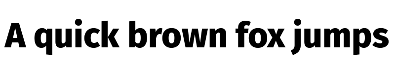Preview of Fira Sans ExtraBold font