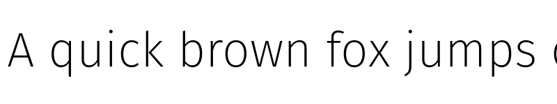 Preview of Fira Sans ExtraLight font