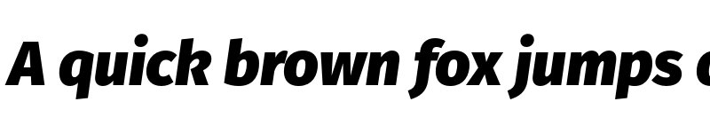 Preview of Fira Sans Heavy Italic font