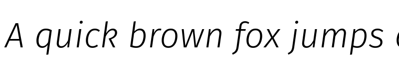 Preview of Fira Sans Light Italic font