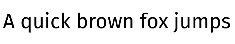 Preview of Fira Sans Regular font