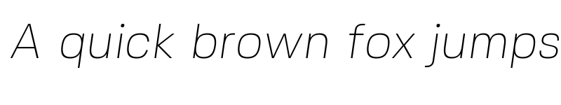 Preview of Fivo Sans Thin Oblique font