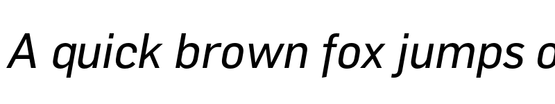 Preview of Flama Italic font