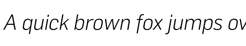 Preview of Flama Light Italic font