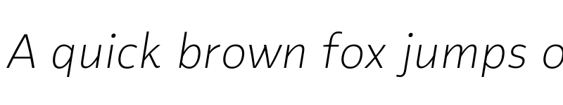 Preview of Flinders Trial Extra Light Italic font