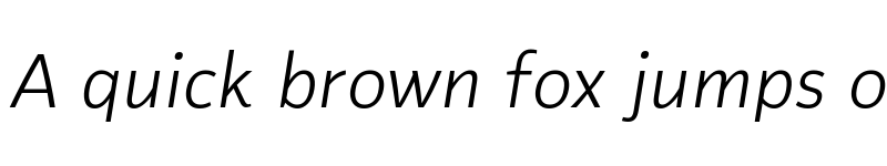 Preview of Flinders Trial Light Italic font