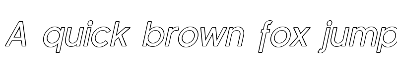 Preview of Florencesans Outline Italic font