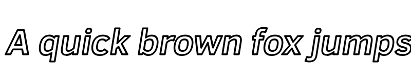 Preview of Fog Sans OutlineIt font