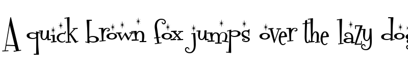 Preview of Fontdinerdotcom Sparkly Regular font