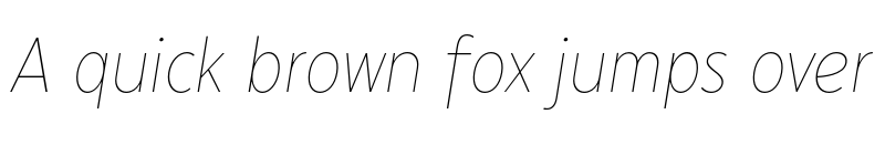 Preview of FONTSPRING DEMO - 100 Matahari Condensed Thin Italic font