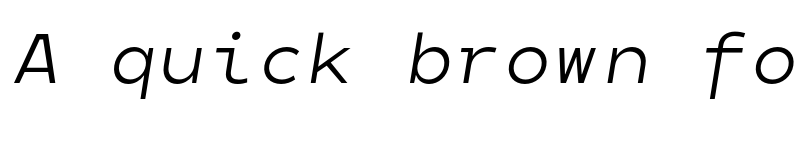 Preview of FONTSPRING DEMO - 400 Matahari Mono Regular Italic font