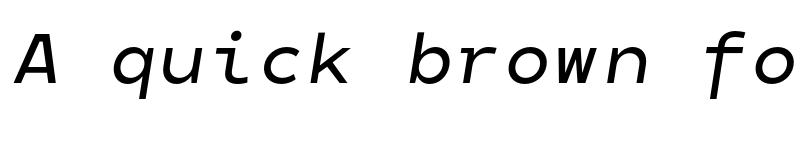 Preview of FONTSPRING DEMO - 500 Matahari Mono Medium Italic font