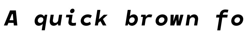 Preview of FONTSPRING DEMO - 800 Matahari Mono ExtraBold Bold Italic font