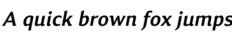 Preview of FONTSPRING DEMO - Accia Flare SemBd Italic font