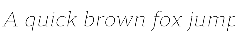 Preview of FONTSPRING DEMO - Accia Forte Thin Italic font