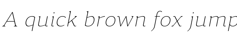 Preview of FONTSPRING DEMO - Accia Moderato Thin Italic font