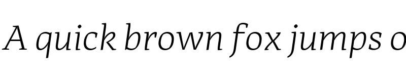 Preview of FONTSPRING DEMO - Adagio_Serif Light Italic font