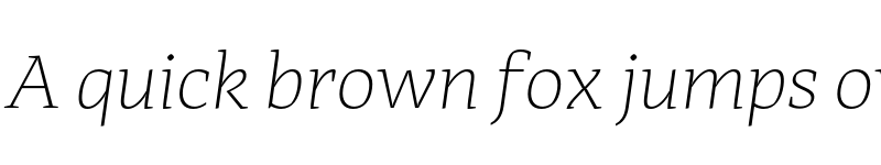 Preview of FONTSPRING DEMO - Adagio_Serif Thin Italic font