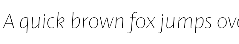 Preview of FONTSPRING DEMO - Ador Hairline ExtraLight-Italic Regular font