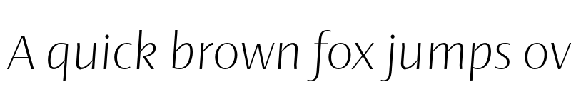 Preview of FONTSPRING DEMO - Ador Hairline Light-Italic Regular font
