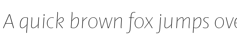 Preview of FONTSPRING DEMO - Ador UltraLight-Italic Regular font