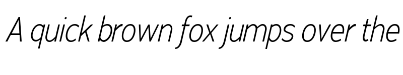 Preview of FONTSPRING DEMO - Adrianna Condensed Lt Italic font