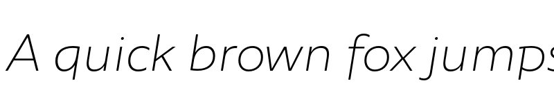 Preview of FONTSPRING DEMO - Agile Sans ExtraLight Italic Regular font