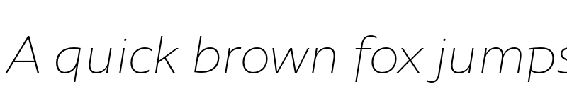 Preview of FONTSPRING DEMO - Agile Sans Thin Italic Regular font