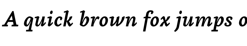 Preview of FONTSPRING DEMO - Aila- Bold Italic font