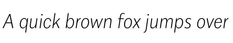 Preview of FONTSPRING DEMO - Alergia Condensed ExtraLight Italic font