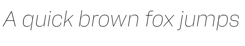 Preview of FONTSPRING DEMO - Alfabet Thin Italic font