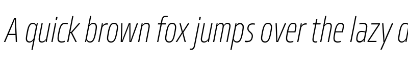 Preview of FONTSPRING DEMO - Allotrope ExCond UltraLight Italic font