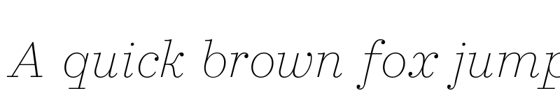 Preview of FONTSPRING DEMO - Allrounder Didone XLight Italic font