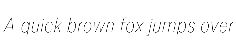 Preview of FONTSPRING DEMO - Allrounder Grotesk Cmp Thin Italic font