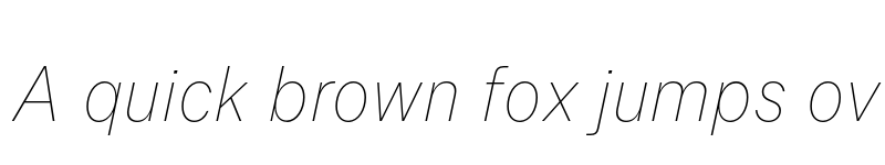 Preview of FONTSPRING DEMO - Allrounder Grotesk Cnd Thin Italic font