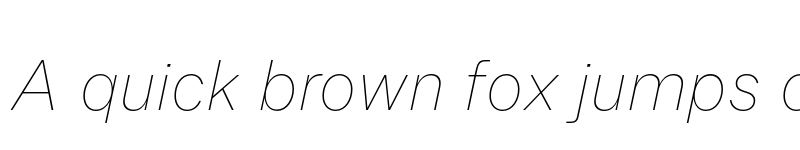 Preview of FONTSPRING DEMO - Allrounder Grotesk Thin Italic font