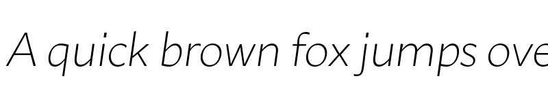 Preview of FONTSPRING DEMO - Ambra Sans Text Light Italic font