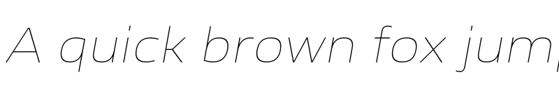 Preview of FONTSPRING DEMO - Ambulatoria A Thin Italic font