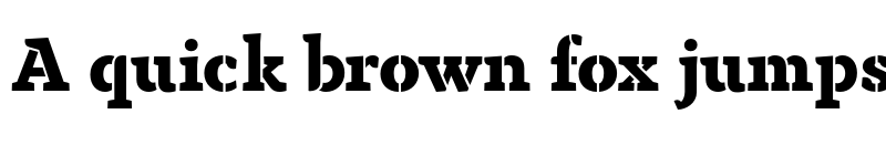 Preview of FONTSPRING DEMO - Anaphora Stencil ExtBd Regular font