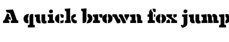 Preview of FONTSPRING DEMO - Anaphora Stencil Fat Regular font